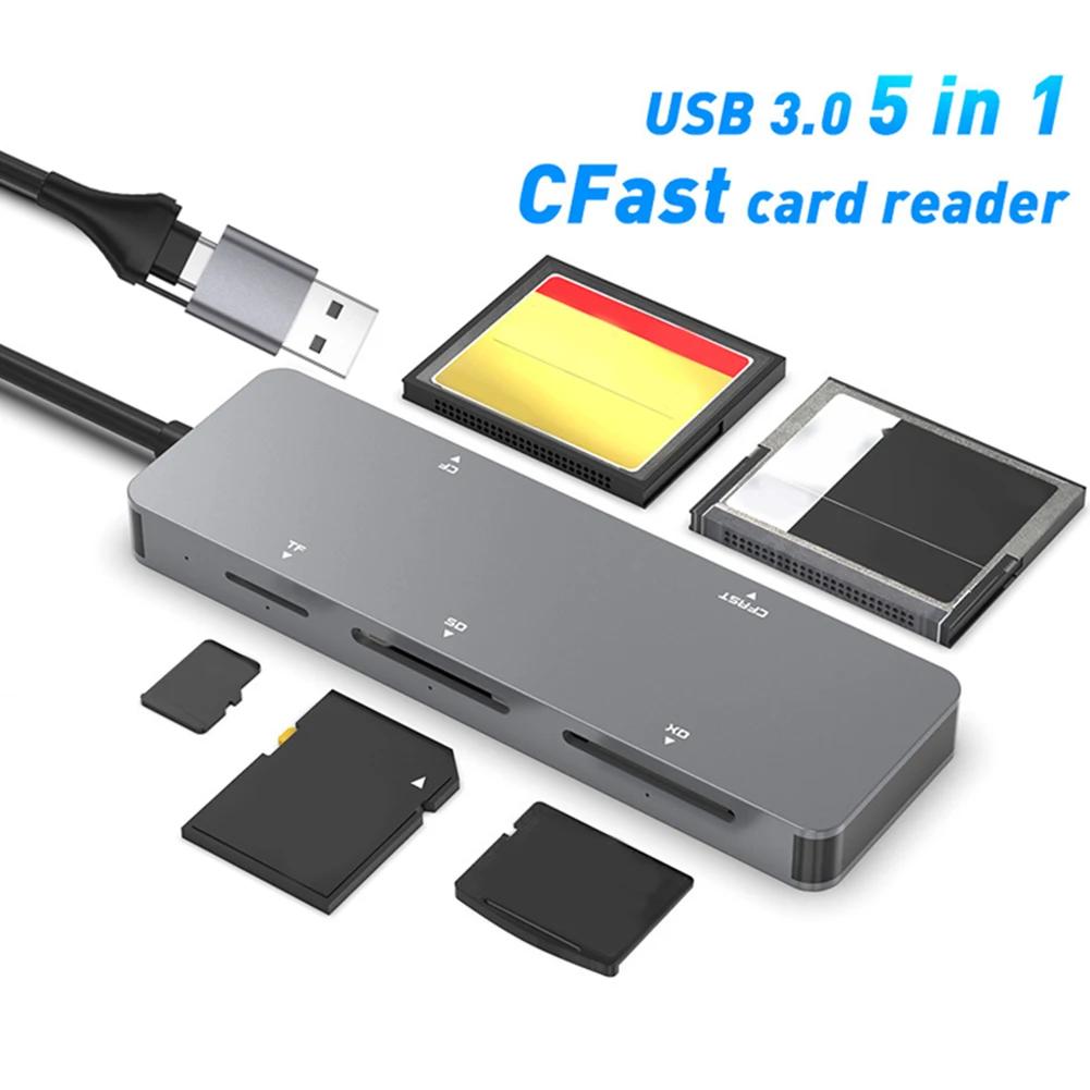 PC Ʈ ׼ ޸ ī , Ƽ ī  , CŸ  USB A, 5 in 1, 5Gbps CFast, XD, CF, SD, TF 